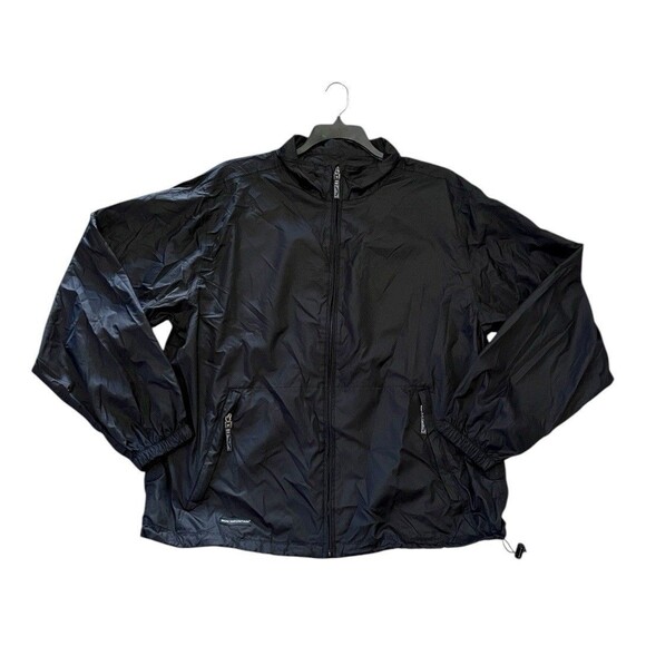 SUN MOUNTAIN Men XL Waterproof Golf Jacket Black Full Zip Lightweight Pockets - Picture 2 of 8